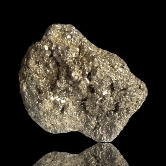 Golden Pyrite Crystal Cluster | Raw Nugget for Boho Decor & Energy Healing - Picture 11 of 11